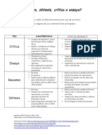 Tipos de Escritura