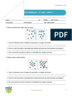 Ficha Reacções Químicas 8º Ano