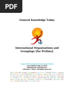 International Organizations and Groupings for Prelims