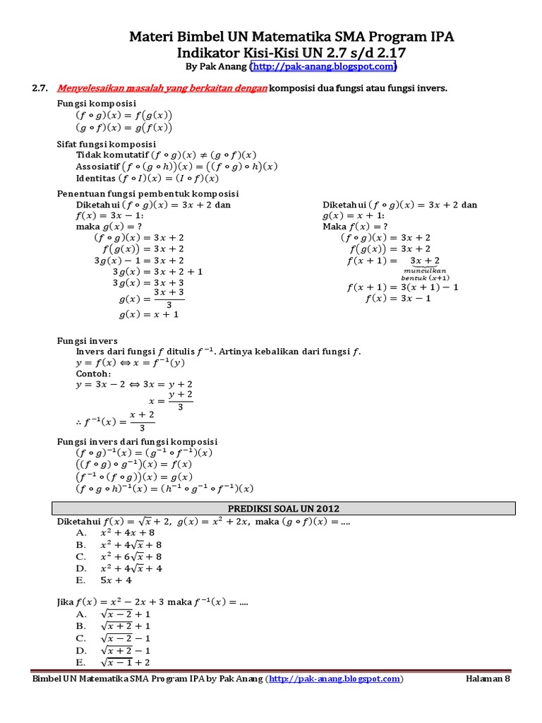 Worksheet Bimbel Un Lembar Kerja 2 Pdf