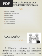 Principais Cláusulas Dos Contratos Internacionais
