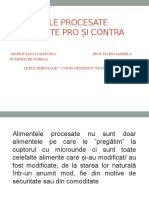 Alimentele Procesate Argumente Pro Și Contra