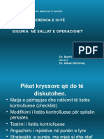 Siguria Në Salla Kirurgjike - Dr. Bedri Braha MR - Sci, Dr. Alban Bislimaj