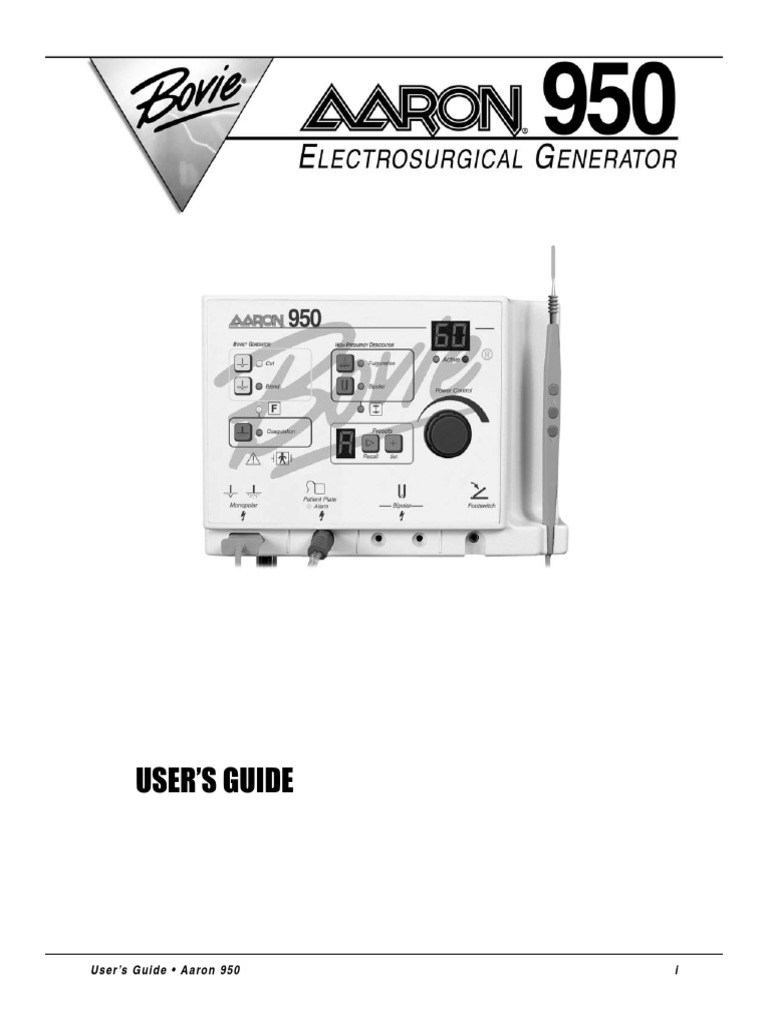 Aaron Bovie 950 User Manual PDF PDF Artificial Cardiac Pacemaker