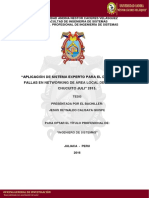 Aplicación de Sistema Experto Para El Diagnóstico de Fallas en Networking de Área Local de La Ciudad de Chucuito Juli” 2015