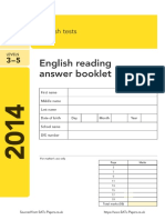 Ks2 English 2014 Reading Answer Booklet