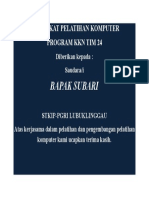 Sertifkat Pelatihan Komputer