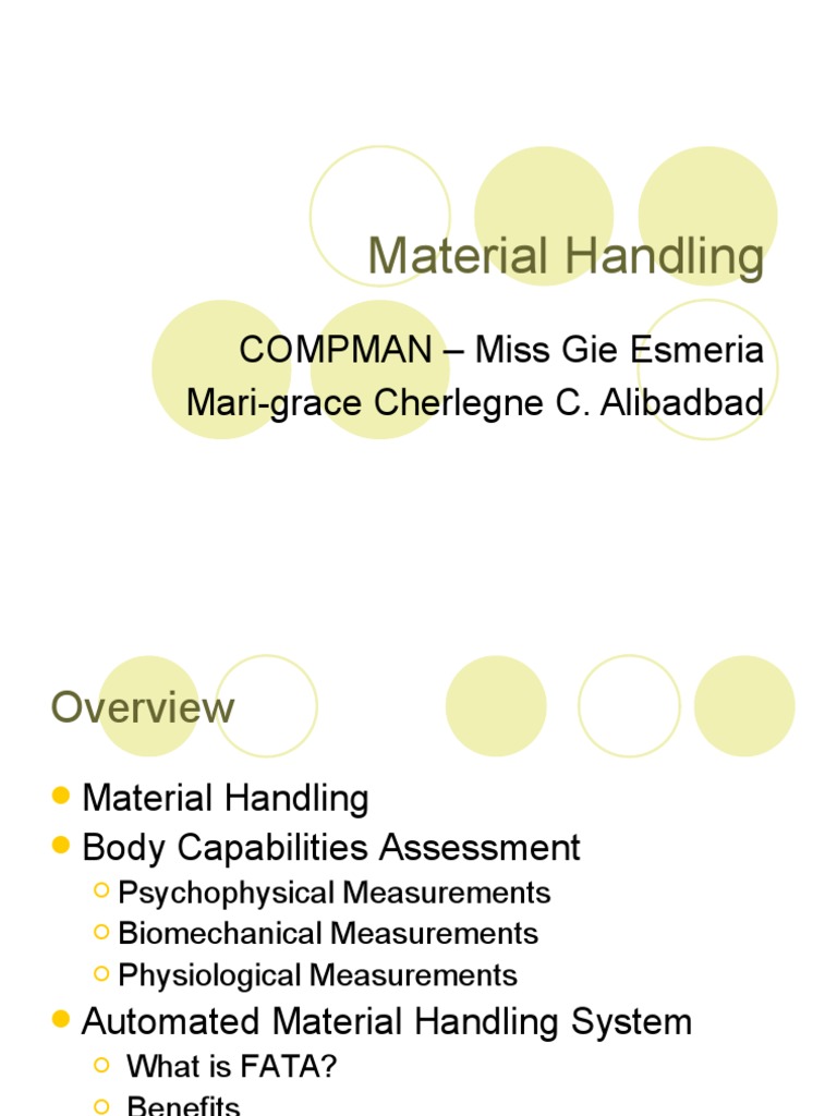 Optimizing Material Handling Systems | PDF