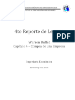 Reporte de Lectura - Warren Buffett Cap. 4