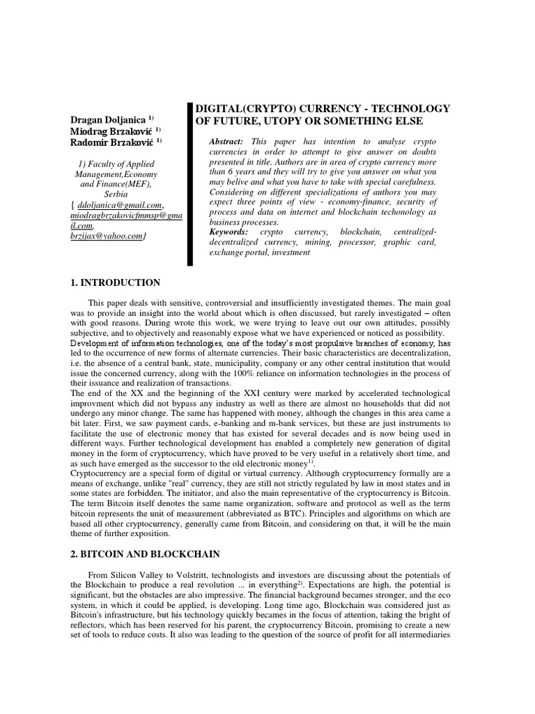 Digital Currency | PDF | Cryptocurrency | Bitcoin