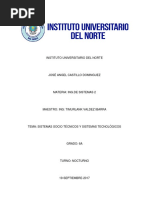 Sistemas Socio Técnicos y Sistemas Tecnológicos
