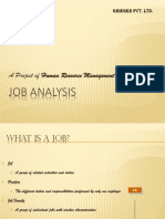 Job Analysis: A Project of Human Resource Management On