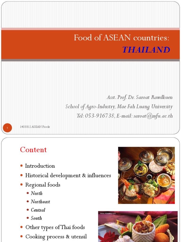 Lect 3. Thailand Foods PDF | PDF | Thai Cuisine | Curry