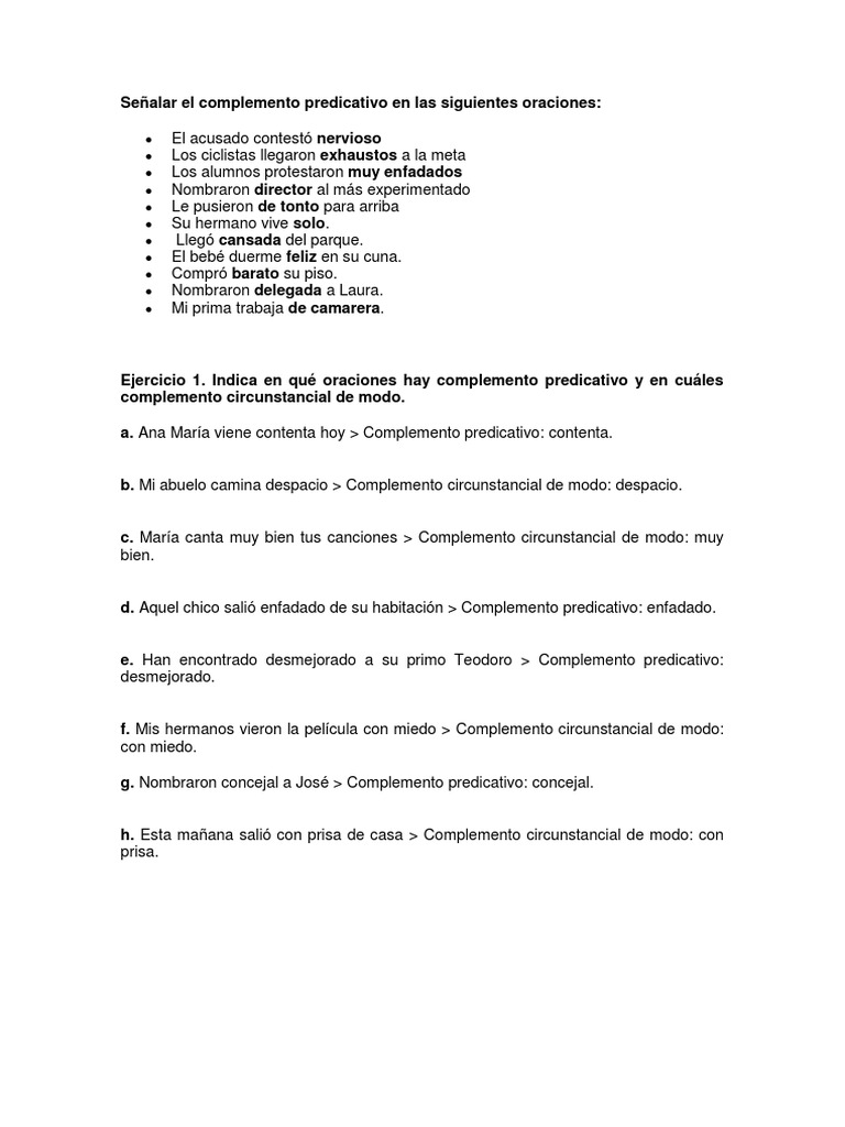 Oraciones Atributivas y Predicativas | PDF | Predicado (Gramática ...
