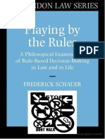 Frederick Schauer Playing by The Rules