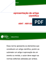 Tipos de Artigos Científicos