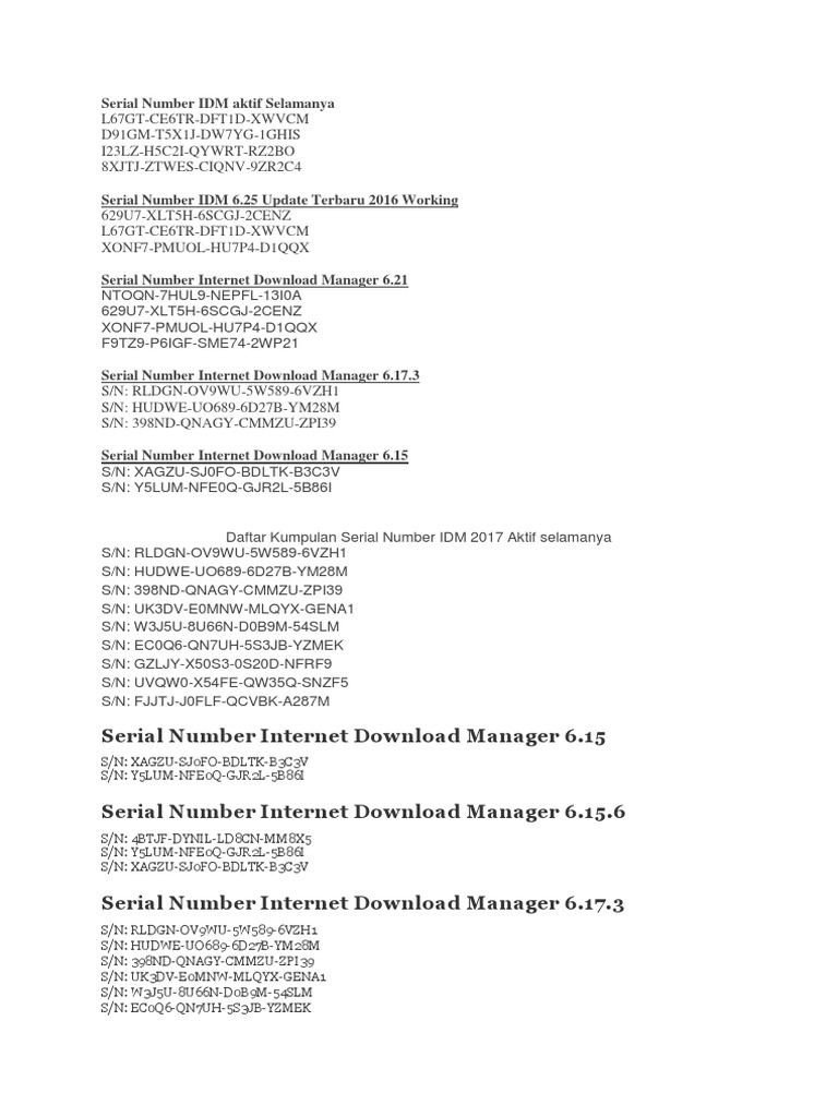 Serial Number Idm Aktif Selamanya Business