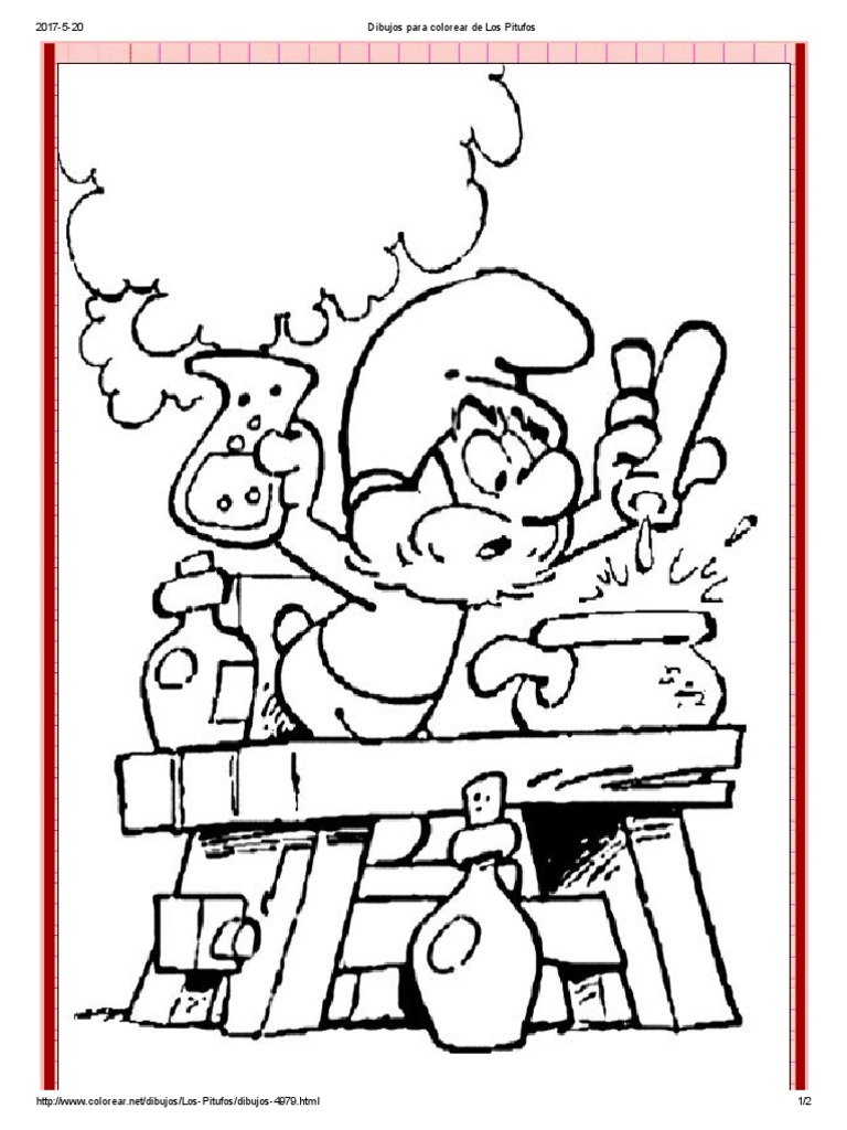 dibujos-para-colorear-de-los-pitufos-pdf