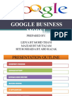 Google Business Model: Prepared By: Lidya BT Mohd Thani Maziah BT Mutazam Siti Roshaida BT Abd Razak