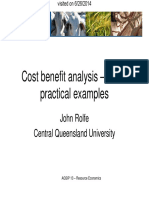 Cost Benefit Analysis - Some Practical Examples: John Rolfe Central Queensland University