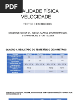 Treinamento Desportivo - Teste de Velocidade