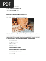 Perdas Nas Atividades Da Construção Civil