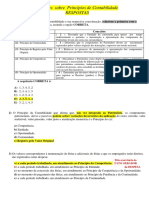 Questões sobre Princípios de Contabilidade