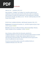 Optional Resume Verification: Employment: Jim Kastama & Associates, LLC., Job Title: Registered Agent, Dates