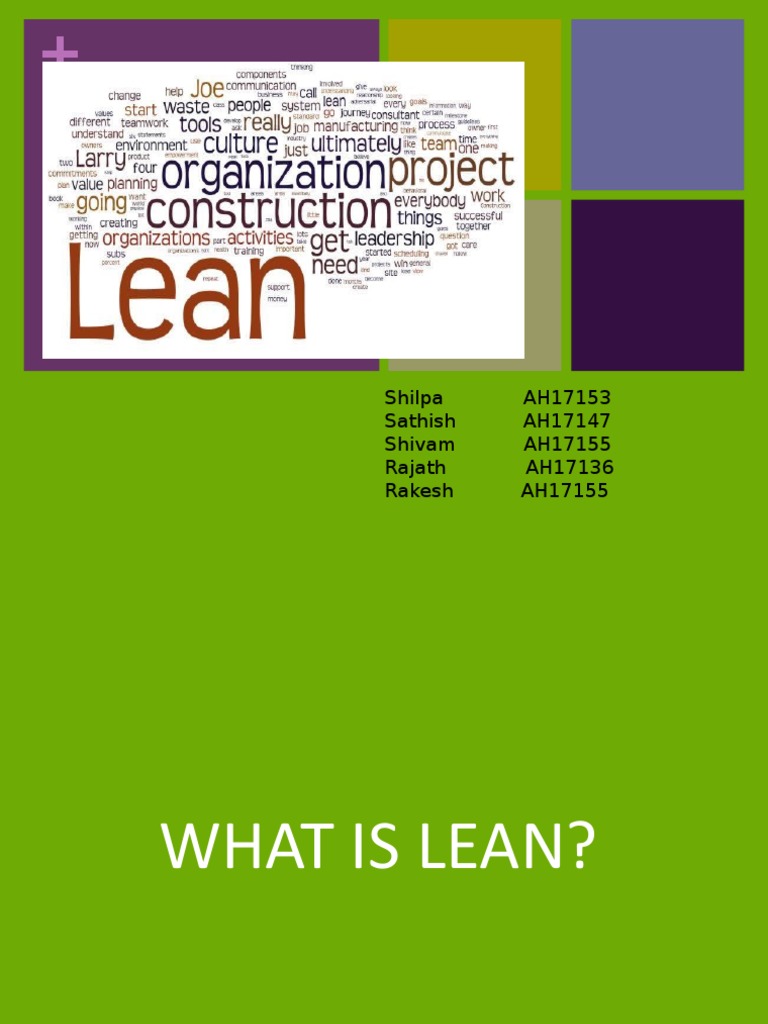 Lean Construction PDF Lean Manufacturing Systems Theory