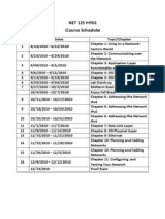 NET 125 HY01 Course Schedule