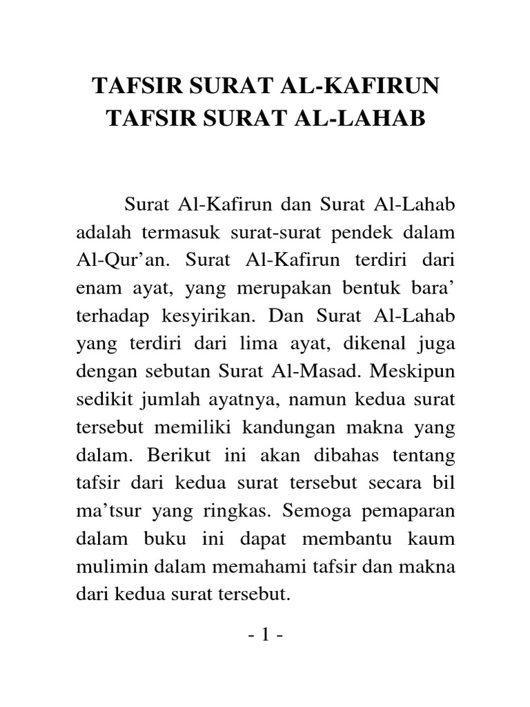 Download 87+ Contoh Surat Surat Al Kafirun Termasuk Golongan Surat Terbaru Gratis