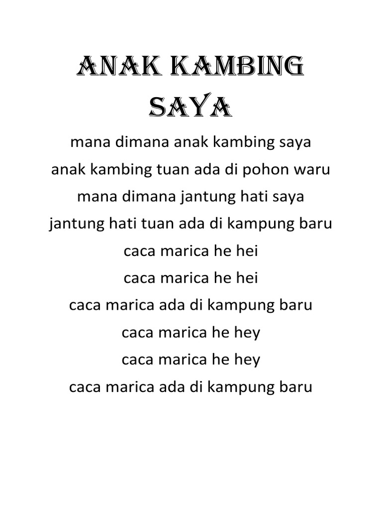 Anak Kambing Saya | PDF
