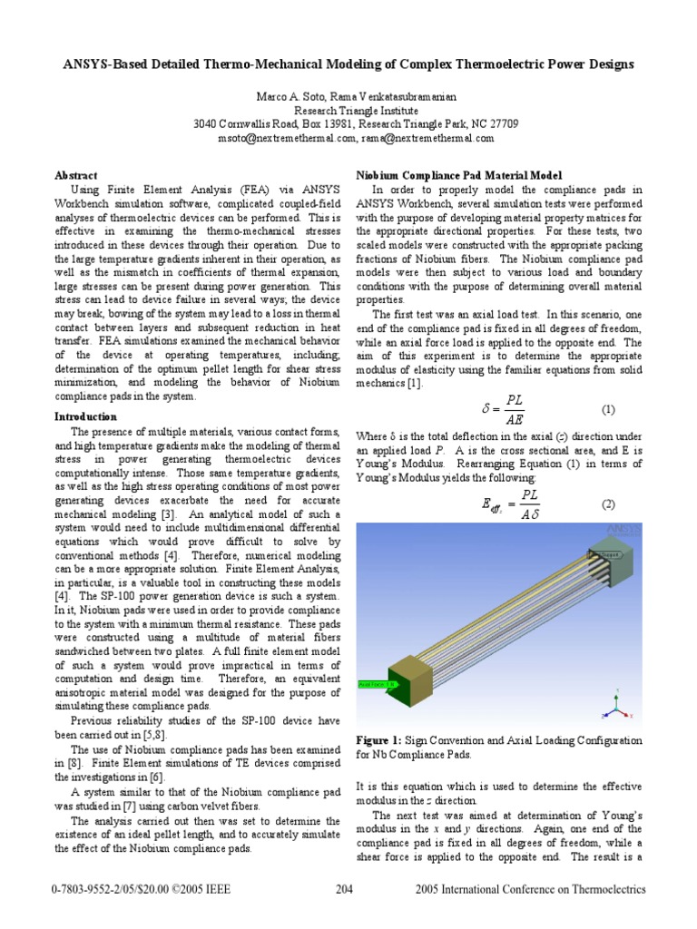 ANSYSBased Detailed ThermoMechanical Modeling of Complex