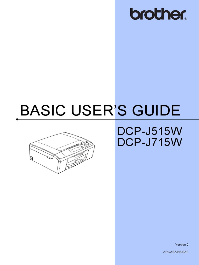 Manual Brother Dcp-j715w | Image Scanner | Printer (Computing)