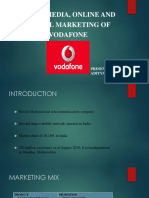 Social Media, Online and Digital Marketing of Vodafone: Presented By-Aditya Mahajan (16Bsp0144)