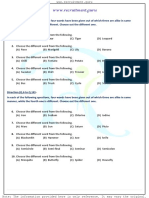 Classification - English Practice Set 1