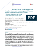 Impact of Systemic Lupus Erythematosus On Ovarian Reserve in Premenopausal Women Before Receiving Cyclophosphamide Therapy - Evaluation Using Anti-Müllerian Hormone