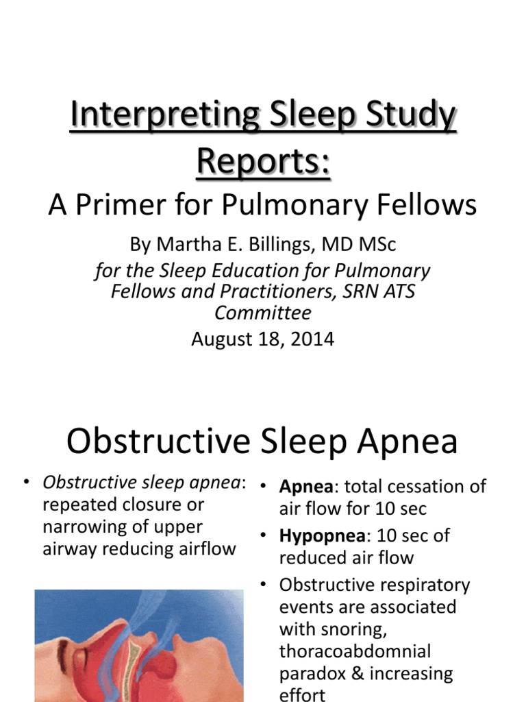 Interpreting Sleep Studies Primer Sleep Science