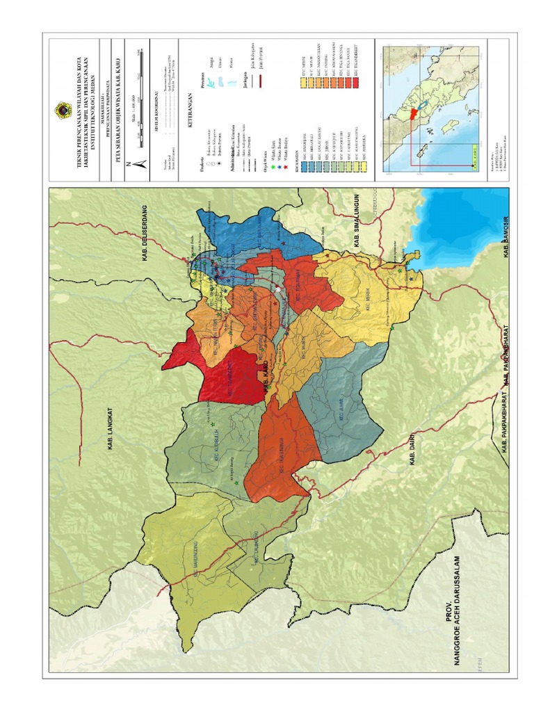  Peta  Lokasi Pariwisata  Kab Karo