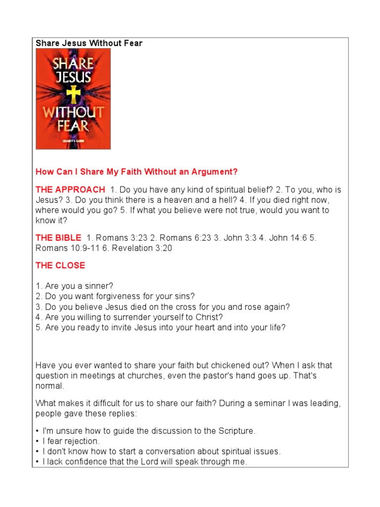Share jesus without fear pdf epistle to the romans born again