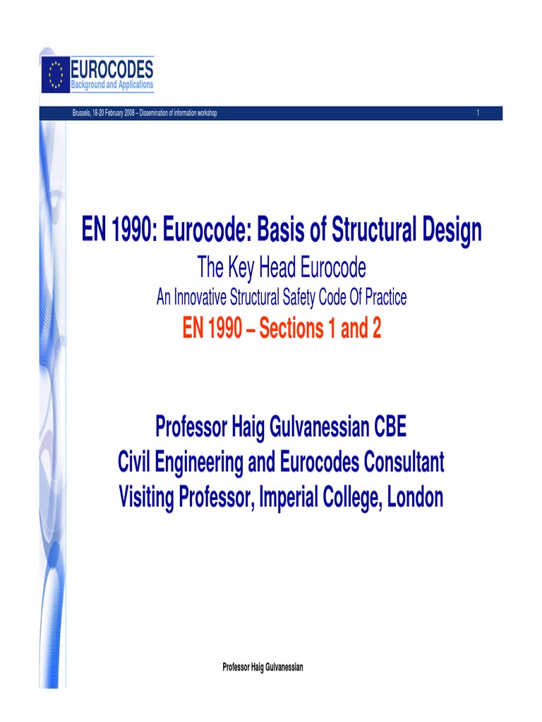 EN1990 2 Gulvanessian PDF | PDF | Reliability Engineering | Hazards