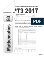 MARA PT3 Mathematics Paper With Answer