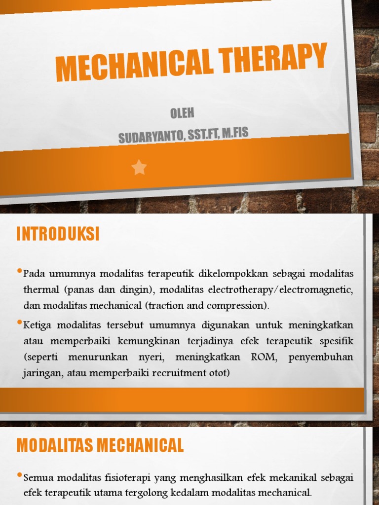 Mechanical Therapy PDF