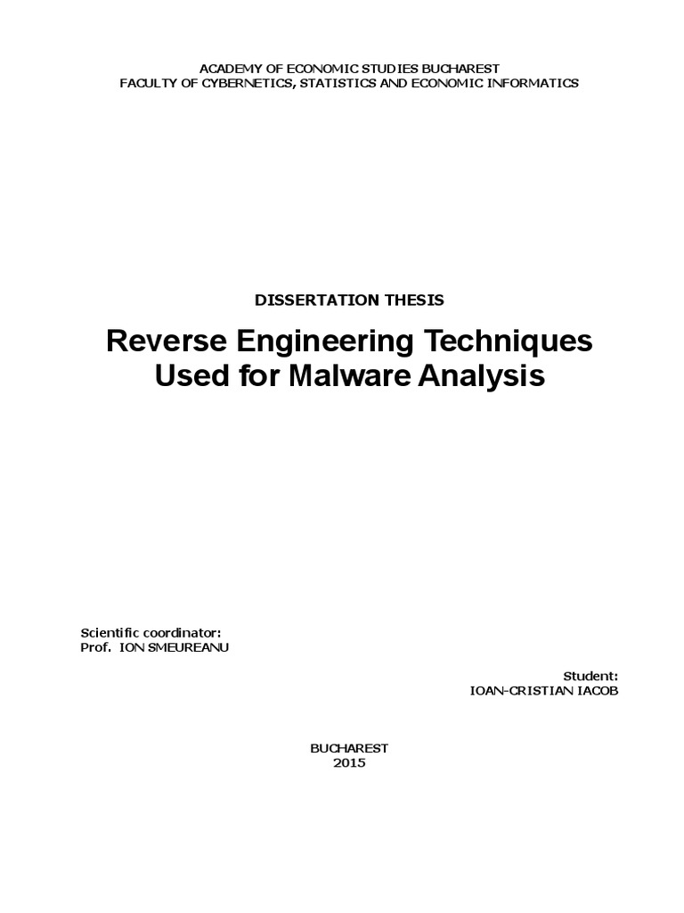 Malware Analysis: Reverse Engineering Techniques | PDF | Malware ...