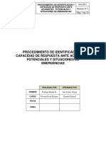 Procedimiento de Identificacion y Capacidad de Respuesta Ante Accidentes Potenciales y Situaciones de Emergencias