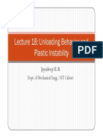 Lecture 18 Unloading Plastic Instability