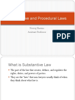 Substantive and Procedural Laws