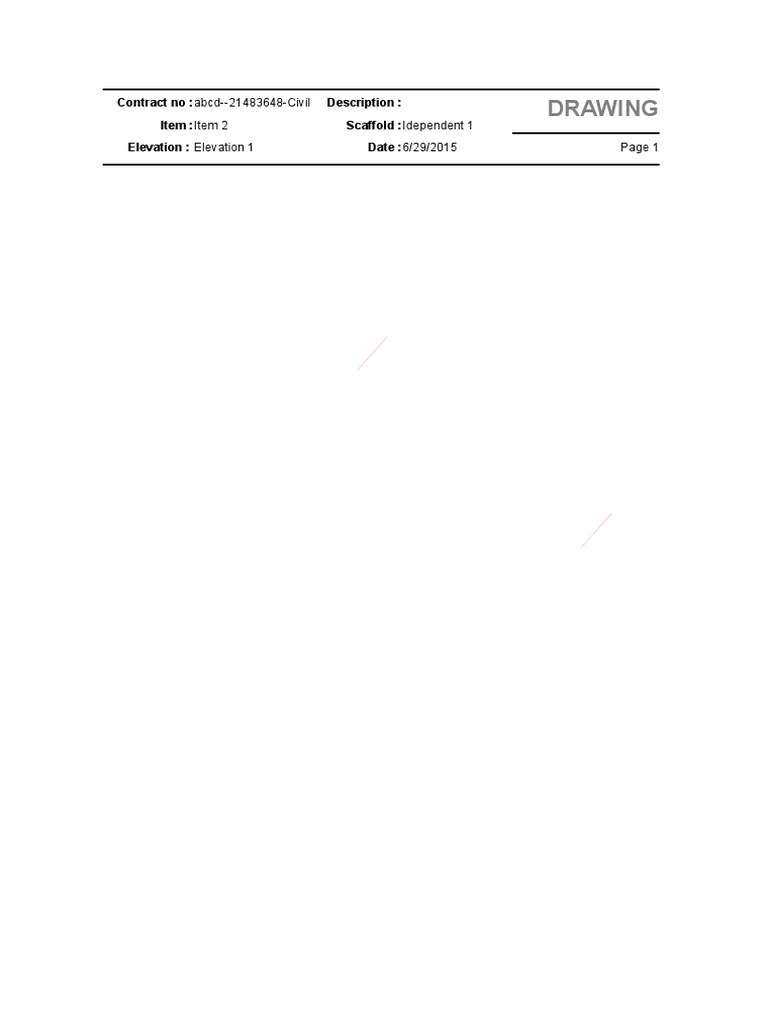 Drawing: Scaffold: Item: Description: Contract No | PDF