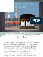 Keikhlasan Dalam Beribadah