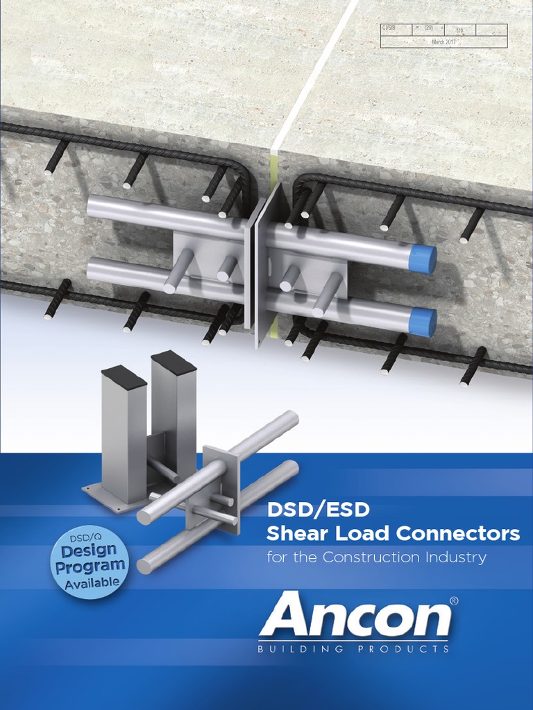ESD DSD Shear Load Connectors Structural Steel Concrete